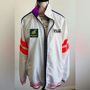 Fila White and colorful BNP PARIBAS OPEN Tennis Windbreaker Jacket